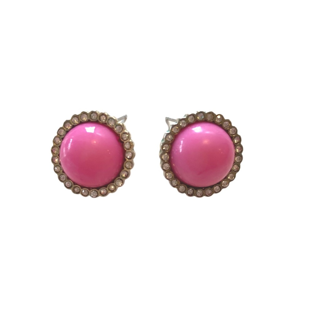 Earrings Bubblegum Pink CZ Halo Costume